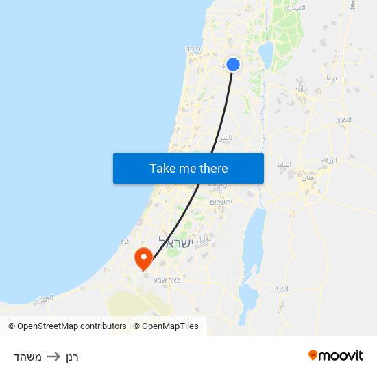 משהד to רנן map