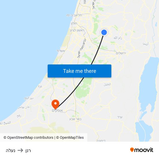 נעלה to רנן map