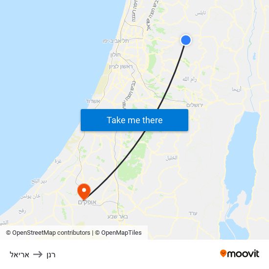 אריאל to רנן map