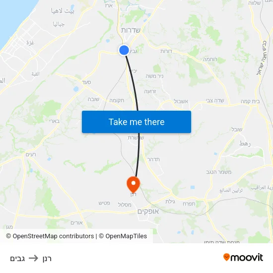 גבים to רנן map