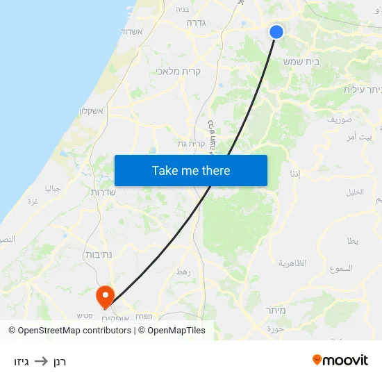 גיזו to רנן map