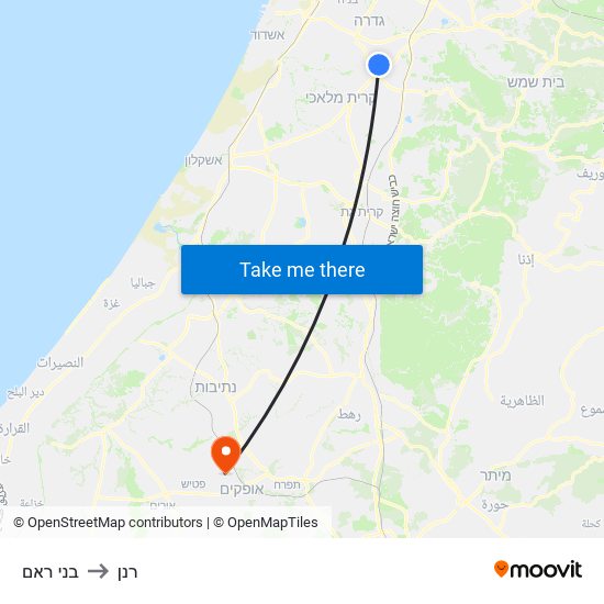 בני ראם to רנן map