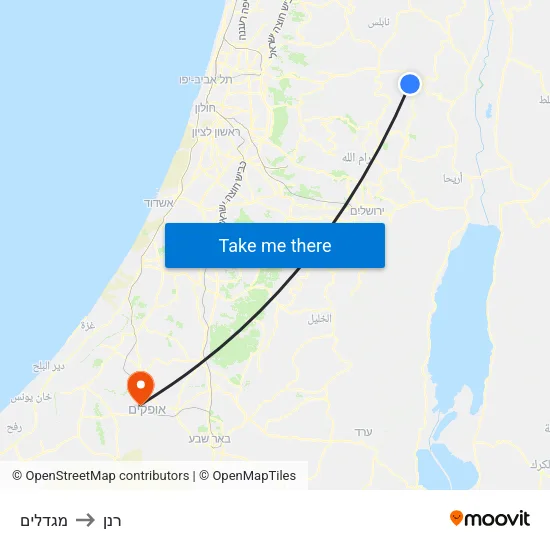 מגדלים to רנן map