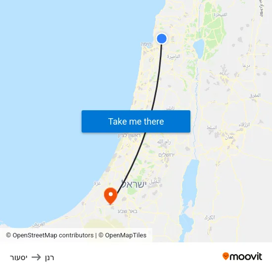 יסעור to רנן map