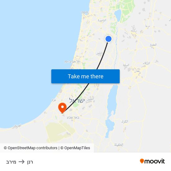 מירב to רנן map