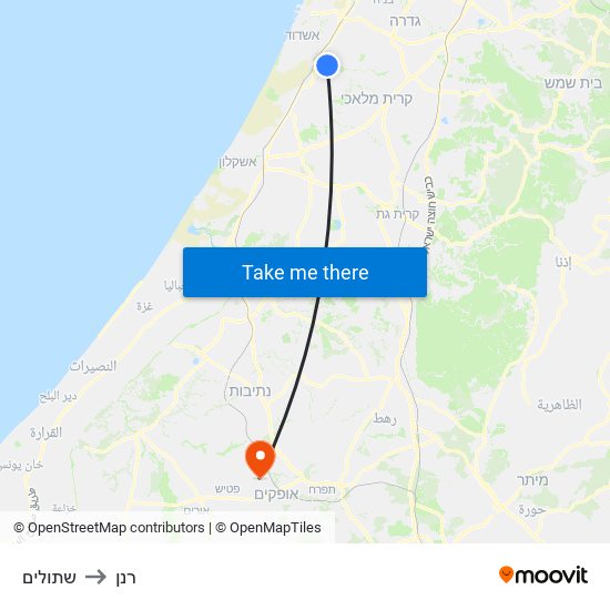 שתולים to רנן map