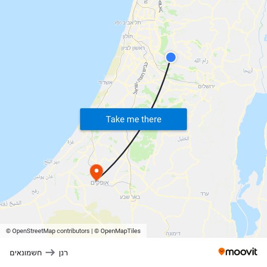 חשמונאים to רנן map