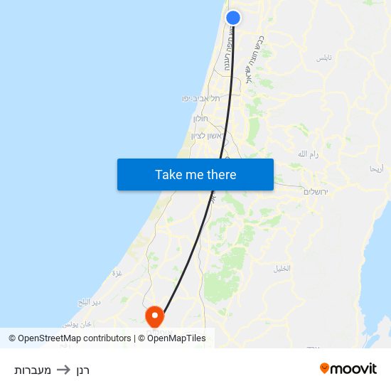 מעברות to רנן map