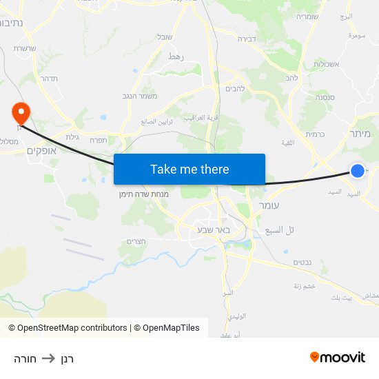 חורה to רנן map