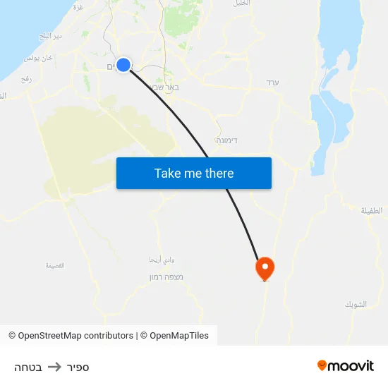בטחה to ספיר map