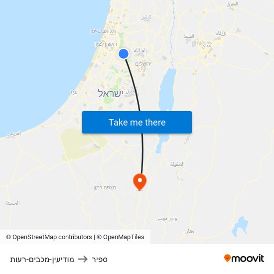 מודיעין-מכבים-רעות to ספיר map