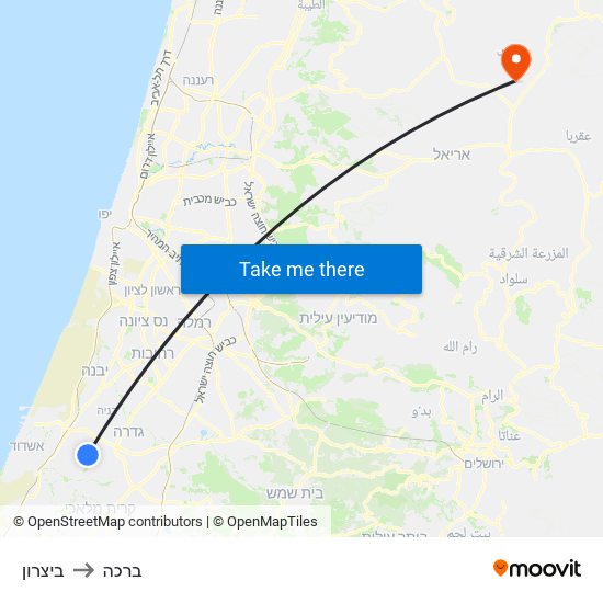 ביצרון to ברכה map