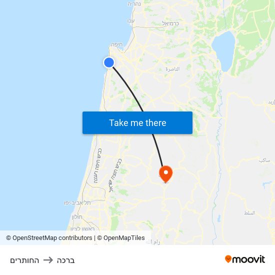 החותרים to ברכה map