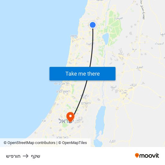 חורפיש to שקף map