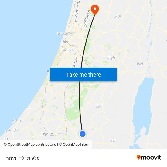 מיתר to סלעית map