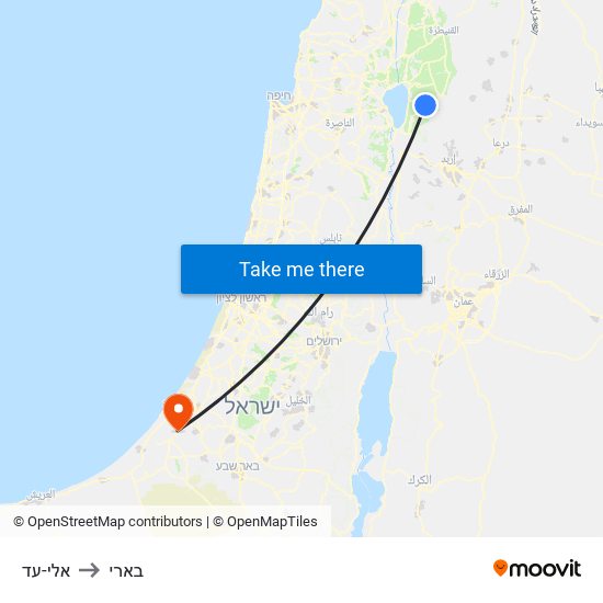 אלי-עד to בארי map