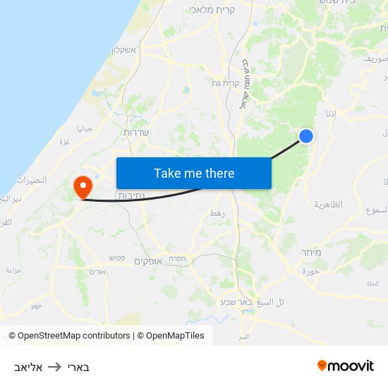 אליאב to בארי map