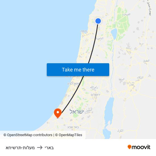 מעלות-תרשיחא to בארי map