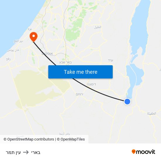 עין תמר to בארי map