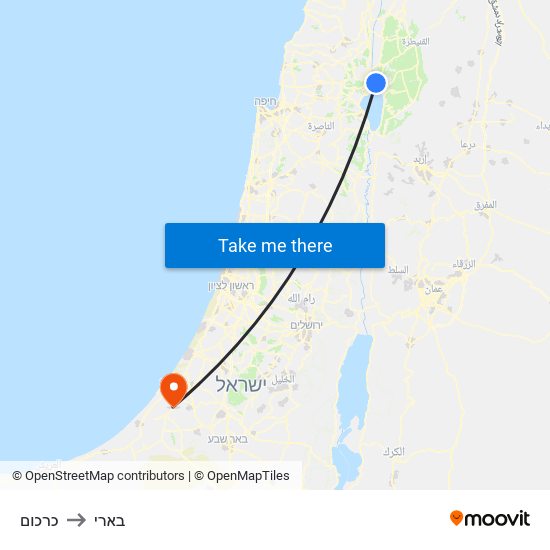 כרכום to בארי map