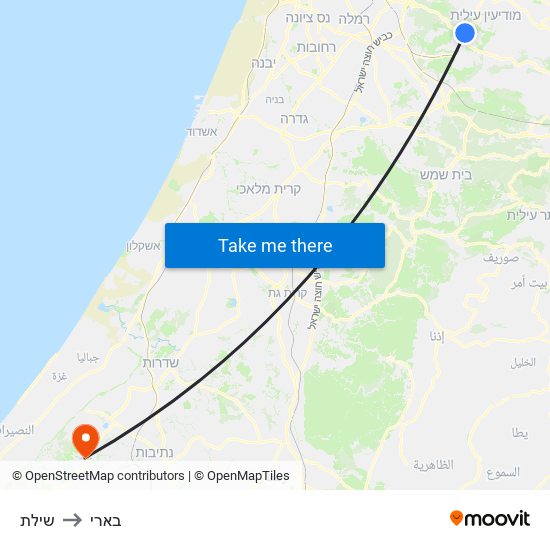 שילת to בארי map