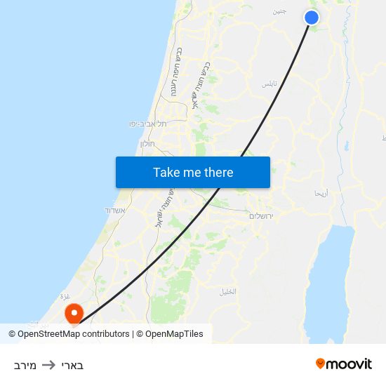 מירב to בארי map