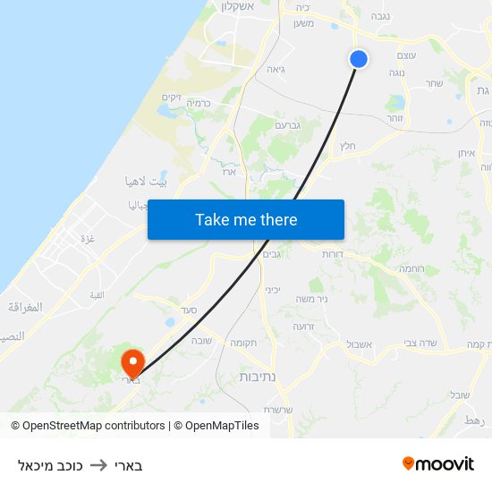 כוכב מיכאל to בארי map