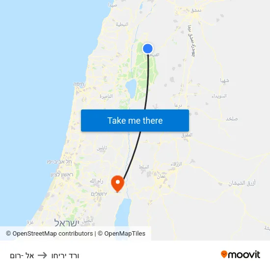 אל -רום to ורד יריחו map