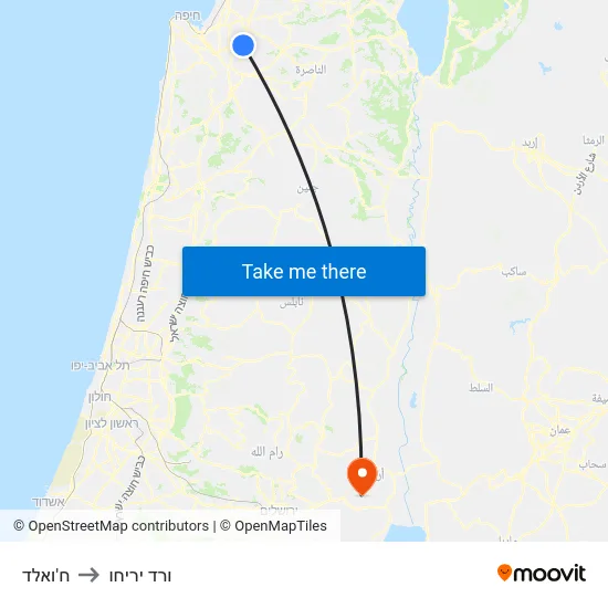 ח'ואלד to ורד יריחו map