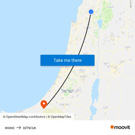 סאסא to אבשלום map