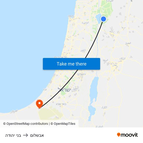 בני יהודה to אבשלום map