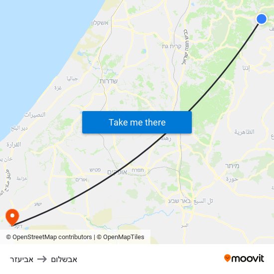 אביעזר to אבשלום map