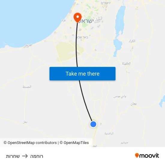 שחרות to רוחמה map