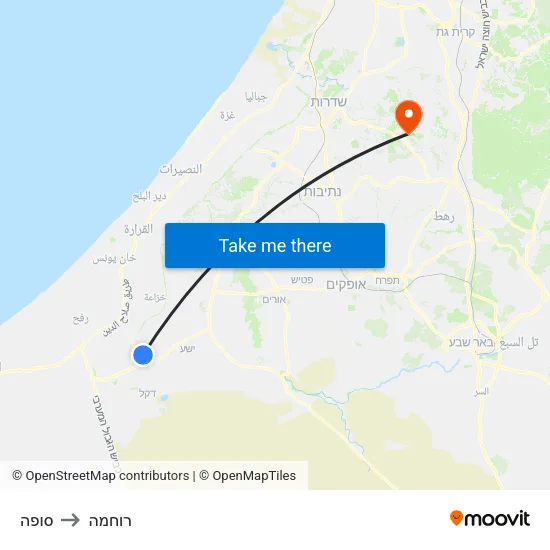 סופה to רוחמה map
