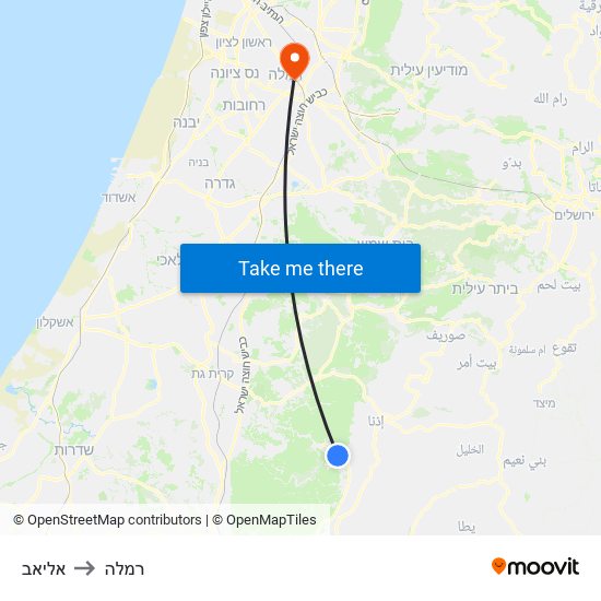 אליאב to רמלה map