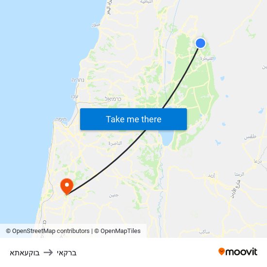 בוקעאתא to ברקאי map