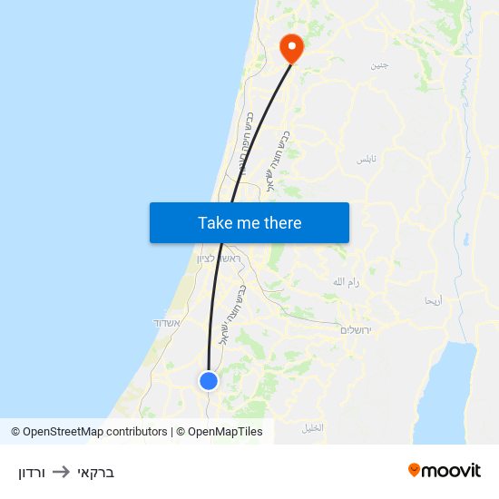 ורדון to ברקאי map