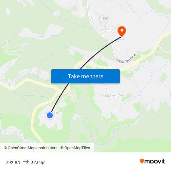 מורשת to קורנית map