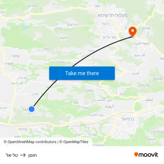 טל-אל to חוסן map