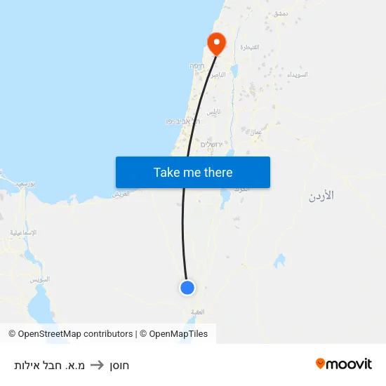 מ.א. חבל אילות to חוסן map