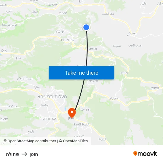 שתולה to חוסן map