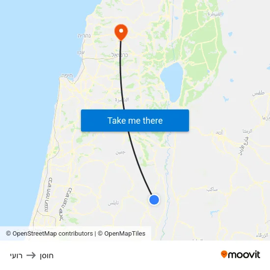 רועי to חוסן map