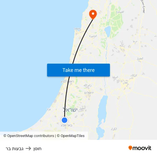 גבעות בר to חוסן map