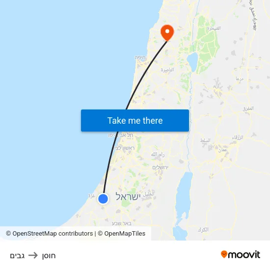 גבים to חוסן map