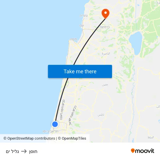 גליל ים to חוסן map