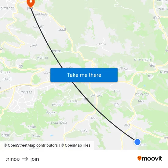 טפחות to חוסן map