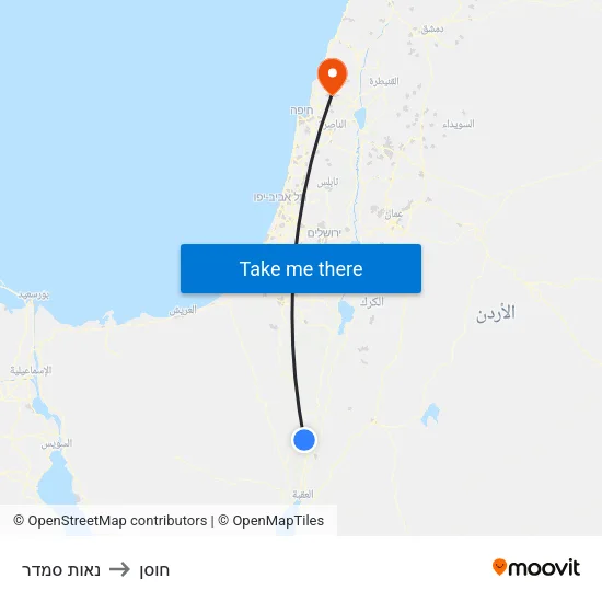 נאות סמדר to חוסן map