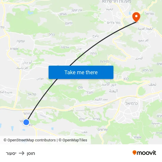 יסעור to חוסן map