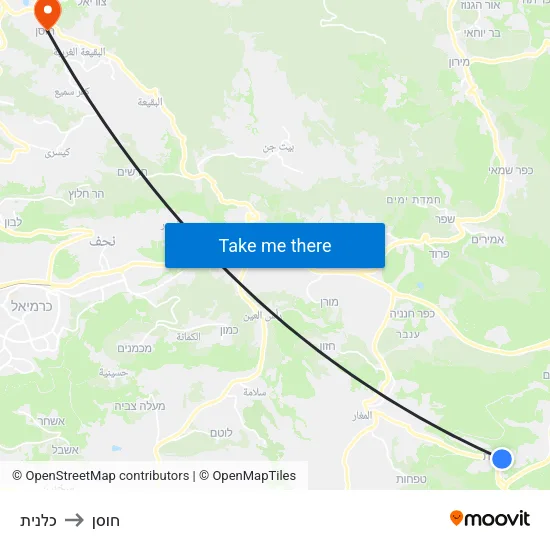 כלנית to חוסן map