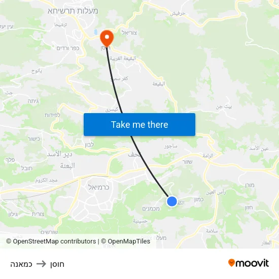 כמאנה to חוסן map